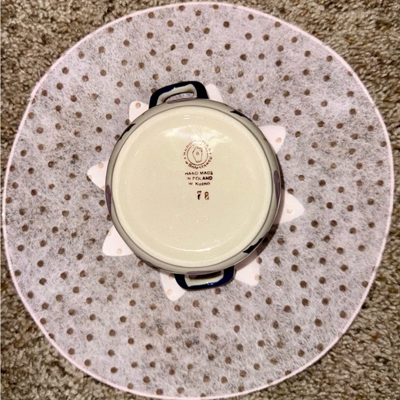 Handmade Boleslawiec Polish Pottery Crock W Handles! Ghosts, Pumpkins, Bats! - Picture 4 of 7